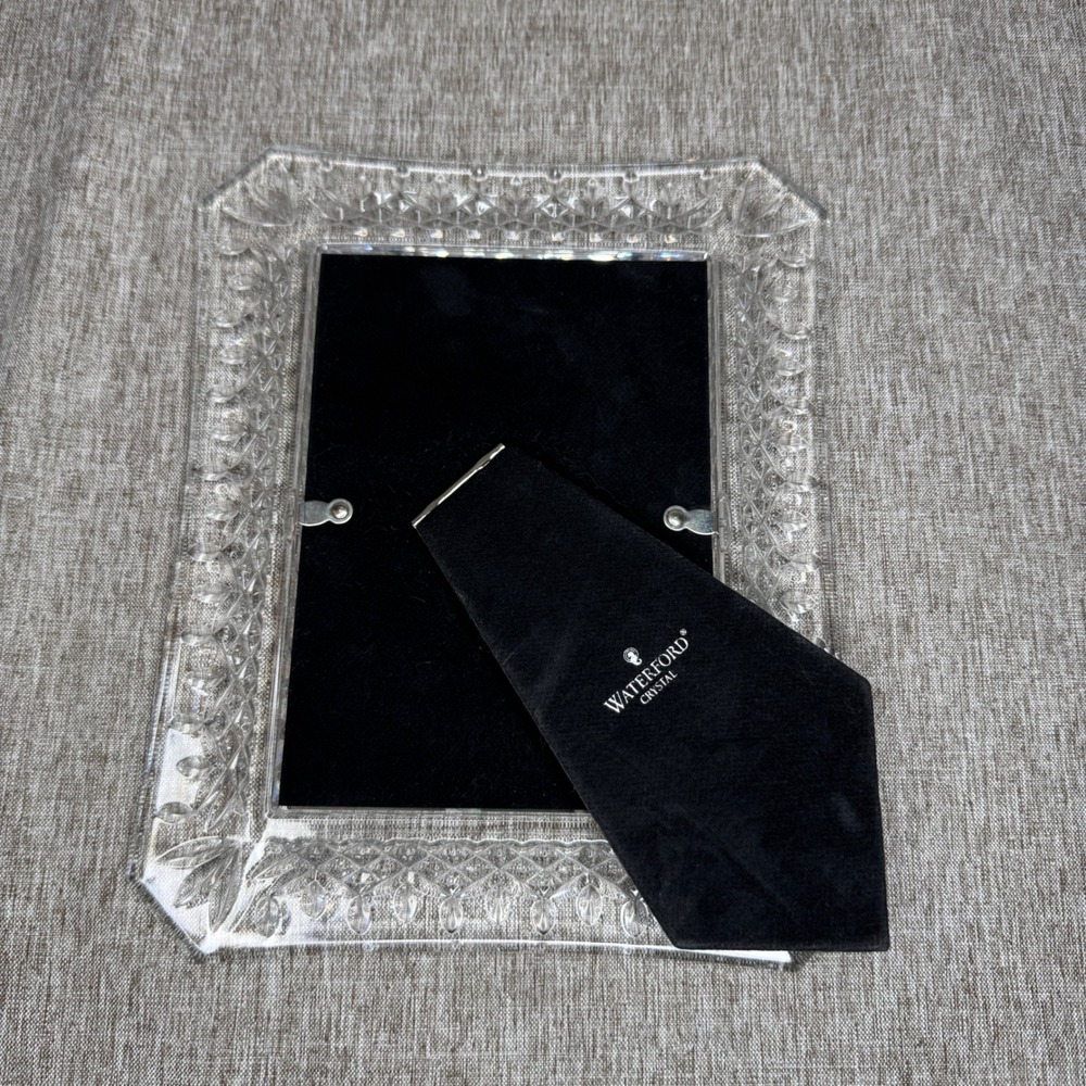 Waterford Crystal 5x7 Picture Frame Clear Cut Glass Elegant Home Decor - Picture 3 of 4